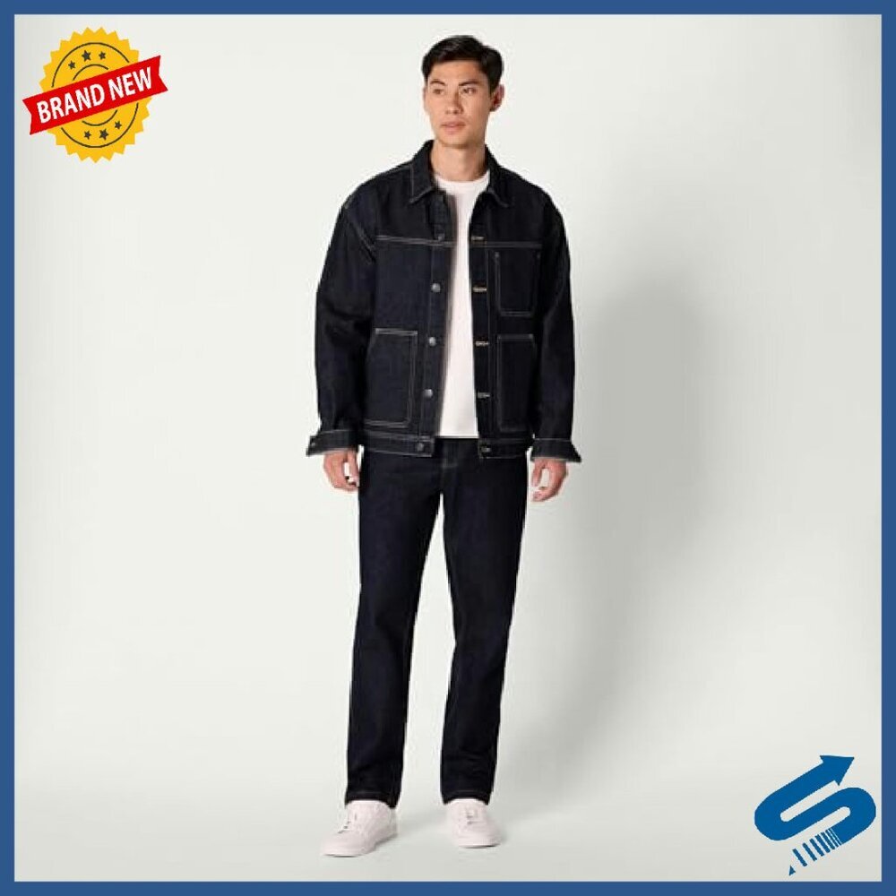 Men's Relaxed Fit Heavyweight Denim Utility Jacket - Picture 6 of 8